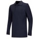 QUEST NAVY Cotton Blend Adult Long Sleeve Polo